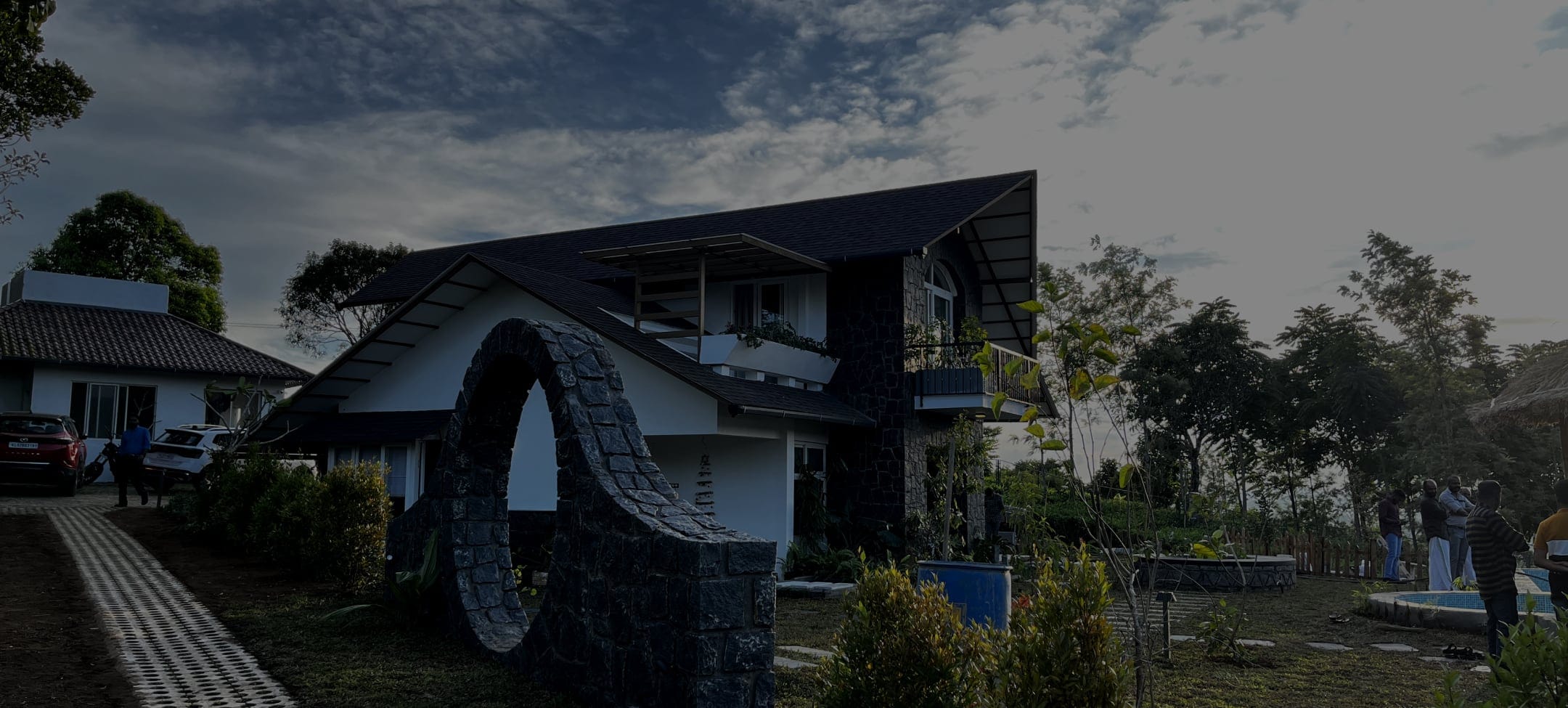 The villa and the infinity pool at Heyday Vagamon, Vagamon, Idukki, Kerala
